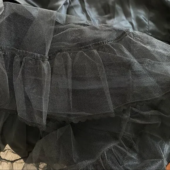 Vintage 1980s Gunne Sax formal prom dress strapless black white bow 3 - Picture 11 of 11